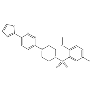3-(4-((5-Fluoro-2-methoxyphenyl)sulfonyl)piperazin-1-yl)-6-(furan-2-yl)pyridazine Structure