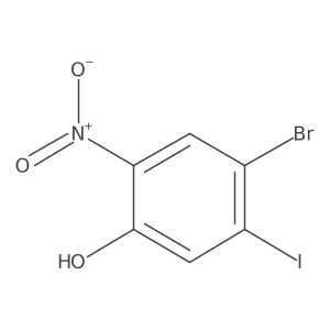 4-Bromo-5-iodo-2-nitrophenol结构式