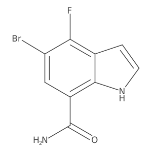 5-bromo-4-fluoro-1H-indole-7-carboxamide结构式
