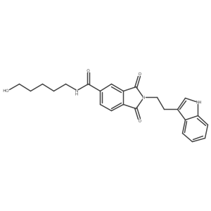 N-(5-hydroxypentyl)-2-[2-(1H-indol-3-yl)ethyl]-1,3-dioxo-2,3-dihydro-1H-isoindole-5-carboxamide Structure