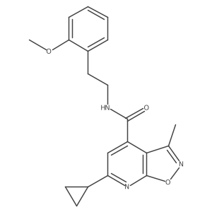 6-cyclopropyl-N-[2-(2-methoxyphenyl)ethyl]-3-methylisoxazolo[5,4-b]pyridine-4-carboxamide结构式