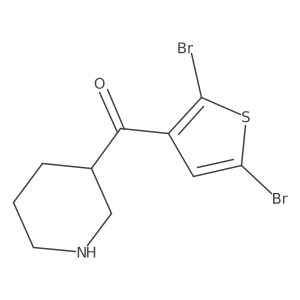 (2,5-Dibromo-3-thienyl)-3-piperidinylmethanone结构式