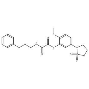 N1-(5-(1,1-dioxidoisothiazolidin-2-yl)-2-methoxyphenyl)-N2-(3-phenylpropyl)oxalamide Structure