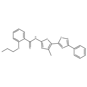 N-[(2E)-4-methyl-5-(3-phenyl-1,2,4-oxadiazol-5-yl)-1,3-thiazol-2(3H)-ylidene]-2-propoxybenzamide Structure