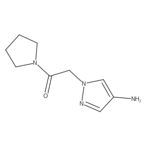 2-(4-Amino-1h-pyrazol-1-yl)-1-(pyrrolidin-1-yl)ethan-1-one结构式