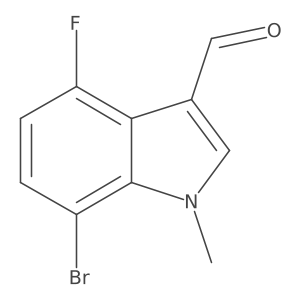 7-Bromo-4-fluoro-1-methyl-1H-indole-3-carbaldehyde结构式
