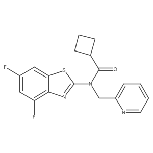 N-(4,6-difluorobenzo[d]thiazol-2-yl)-N-(pyridin-2-ylmethyl)cyclobutanecarboxamide Structure