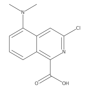 3-Chloro-5-(dimethylamino)isoquinoline-1-carboxylic acid结构式