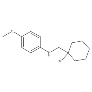 1-(((4-Methoxyphenyl)amino)methyl)cyclohexan-1-ol结构式