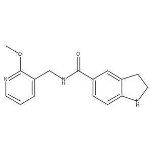 1h-Indole-5-carboxamide,2,3-dihydro-n-[(2-methoxy-3-pyridinyl)methyl]-结构式