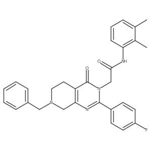 2-(7-benzyl-2-(4-fluorophenyl)-4-oxo-5,6,7,8-tetrahydropyrido[3,4-d]pyrimidin-3(4H)-yl)-N-(2,3-dimethylphenyl)acetamide Structure
