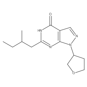 6-(2-Methylbutyl)-1-(tetrahydrofuran-3-yl)-1,5-dihydro-4H-pyrazolo[3,4-d]pyrimidin-4-one Structure