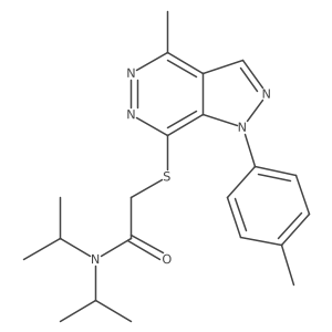 N,N-diisopropyl-2-((4-methyl-1-(p-tolyl)-1H-pyrazolo[3,4-d]pyridazin-7-yl)thio)acetamide Structure