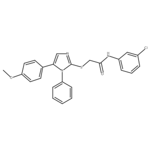 N-(3-chlorophenyl)-2-((5-(4-methoxyphenyl)-1-phenyl-1H-imidazol-2-yl)thio)acetamide Structure