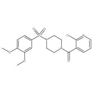 1-(2-Chloropyridine-3-carbonyl)-4-(3,4-dimethoxybenzenesulfonyl)piperazine结构式