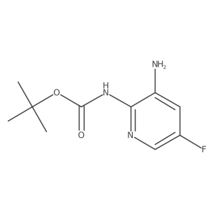 Tert-butyl (3-amino-5-fluoropyridin-2-yl)carbamate结构式