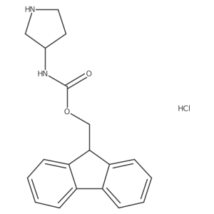 (R)-3-(Fmoc-amino)pyrrolidine HCl结构式