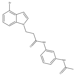 N-[3-(acetylamino)phenyl]-3-(4-bromo-1H-indol-1-yl)propanamide Structure