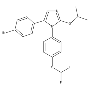 5-(4-bromophenyl)-1-(4-(difluoromethoxy)phenyl)-2-(isopropylthio)-1H-imidazole Structure