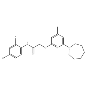 2-{[2-(azepan-1-yl)-6-methylpyrimidin-4-yl]oxy}-N-(4-chloro-2-fluorophenyl)acetamide Structure