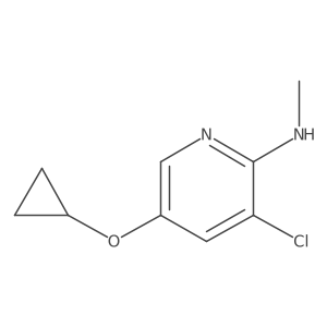 3-Chloro-5-cyclopropoxy-N-methylpyridin-2-amine结构式
