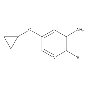 2-Bromo-5-cyclopropoxy-2,3-dihydropyridin-3-amine结构式