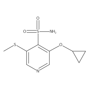 3-Cyclopropoxy-5-(methylthio)pyridine-4-sulfonamide Structure