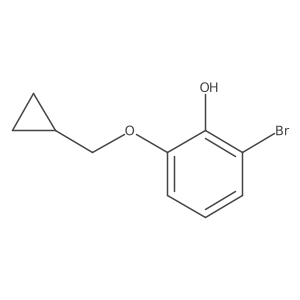 2-Bromo-6-(cyclopropylmethoxy)phenol结构式