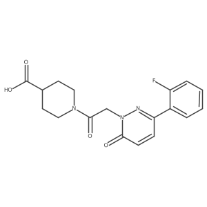 1-{[3-(2-fluorophenyl)-6-oxopyridazin-1(6H)-yl]acetyl}piperidine-4-carboxylic acid Structure