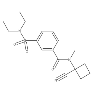 N-(1-cyanocyclobutyl)-3-(diethylsulfamoyl)-N-methylbenzamide结构式
