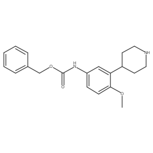 benzyl N-(4-methoxy-3-piperidin-4-ylphenyl)carbamate结构式