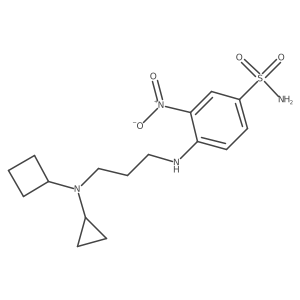 4-(3-(Cyclobutyl(cyclopropyl)amino)propylamino)-3-nitrobenzenesulfonamide Structure