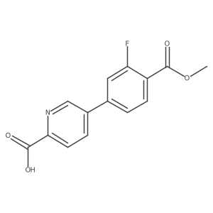 5-(3-Fluoro-4-methoxycarbonylphenyl)picolinic acid结构式