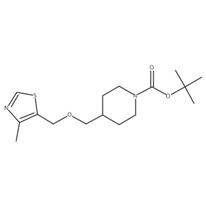 Tert-butyl 4-(((4-methylthiazol-5-yl)methoxy)methyl)piperidine-1-carboxylate Structure