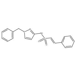 (E)-N-(1-benzylpyrazol-3-yl)-2-phenylethenesulfonamide Structure