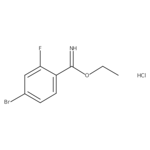 4-Bromo-2-fluoro-benzimidic acid ethyl ester hydrochloride Structure