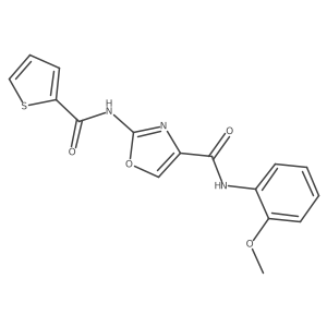 N-(2-methoxyphenyl)-2-(thiophene-2-carboxamido)oxazole-4-carboxamide结构式