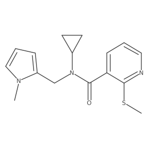 N-cyclopropyl-N-((1-methyl-1H-pyrrol-2-yl)methyl)-2-(methylthio)nicotinamide Structure