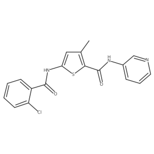 2-Thiophenecarboxamide, 5-[(2-chlorobenzoyl)amino]-3-methyl-N-3-pyridinyl-结构式