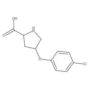 (2R,4S)-4-(4-chlorophenoxy)pyrrolidine-2-carboxylic acid结构式