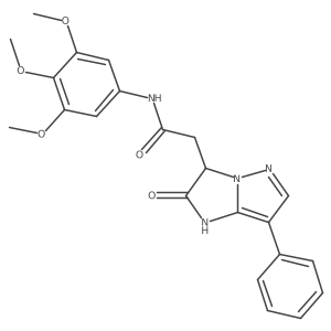 2-(2-oxo-7-phenyl-2,3-dihydro-1H-imidazo[1,2-b]pyrazol-3-yl)-N-(3,4,5-trimethoxyphenyl)acetamide Structure