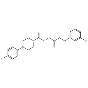 N-{2-[(3-chlorobenzyl)amino]-2-oxoethyl}-4-(4-fluorophenyl)piperazine-1-carboxamide Structure
