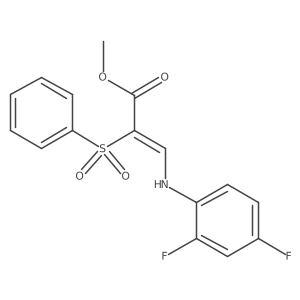 methyl (2Z)-3-[(2,4-difluorophenyl)amino]-2-(phenylsulfonyl)acrylate结构式