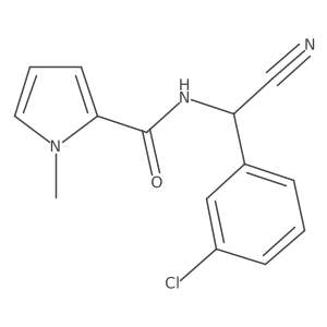 N-[(3-chlorophenyl)(cyano)methyl]-1-methyl-1H-pyrrole-2-carboxamide结构式