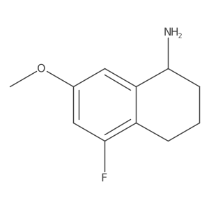 5-Fluoro-7-methoxy-1,2,3,4-tetrahydronaphthalen-1-amine结构式