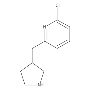 2-Chloro-6-[(pyrrolidin-3-yl)methyl]pyridine Structure
