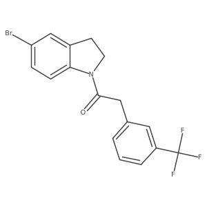5-bromo-1-{[3-(trifluoromethyl)phenyl]acetyl}-2,3-dihydro-1H-indole Structure