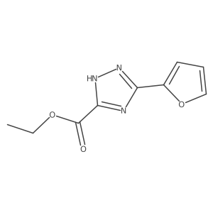 ethyl 3-(furan-2-yl)-1H-1,2,4-triazole-5-carboxylate Structure