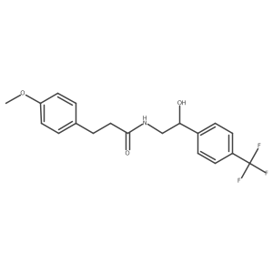 N-(2-hydroxy-2-(4-(trifluoromethyl)phenyl)ethyl)-3-(4-methoxyphenyl)propanamide结构式
