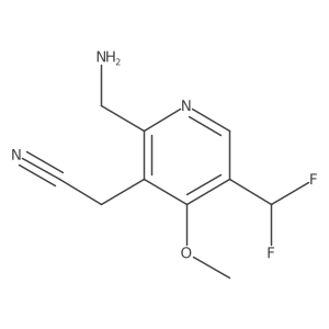 2-(Aminomethyl)-5-(difluoromethyl)-4-methoxypyridine-3-acetonitrile结构式